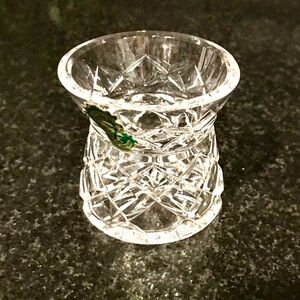 Waterford Bud Vase Glass Dish Votive
2.5” Wide x 2.5” Tall
Republic of Ireland
